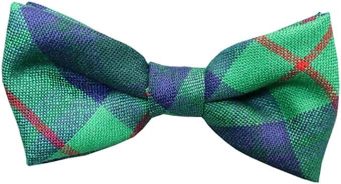 Gents Pure Wool Cranston Modern Tartan Bow Tie Made in Scotland