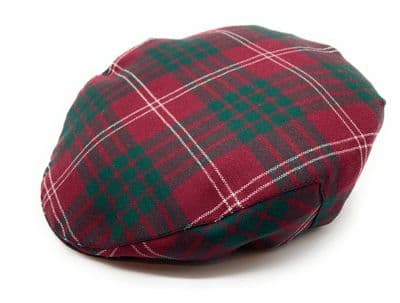 Gents Pure Wool Crawford Tartan Flat Cap