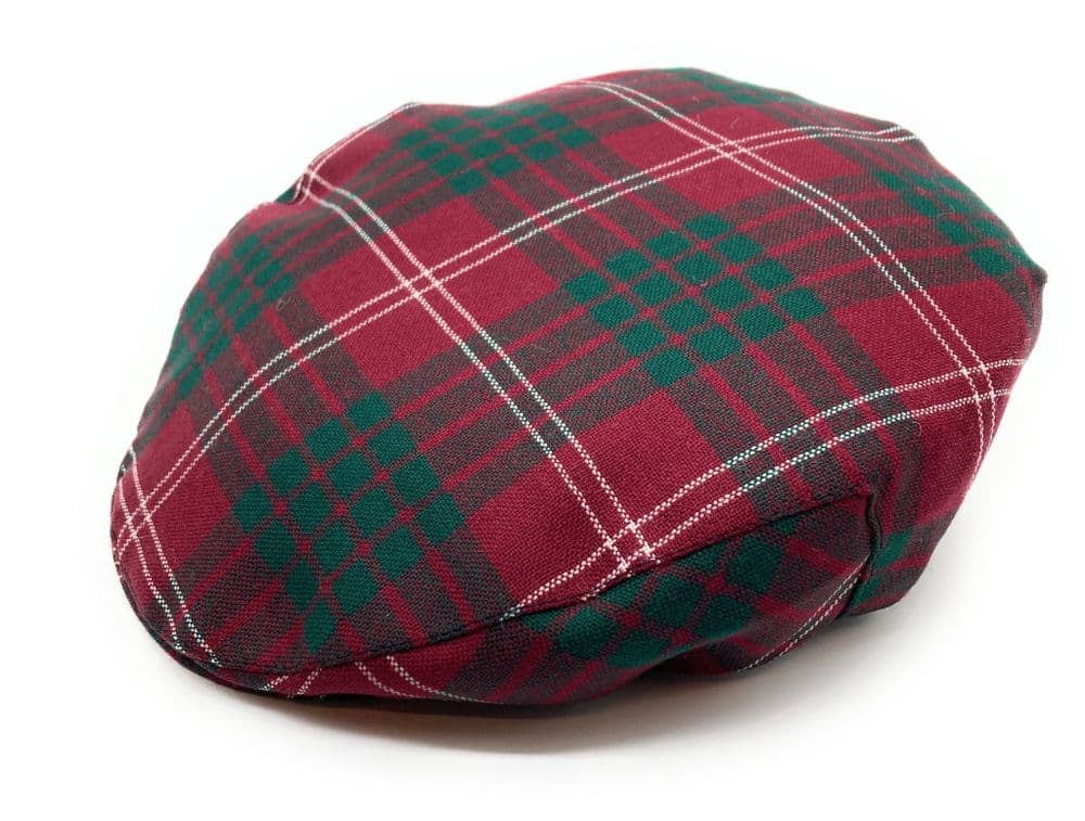 Gents Pure Wool Crawford Tartan Flat Cap