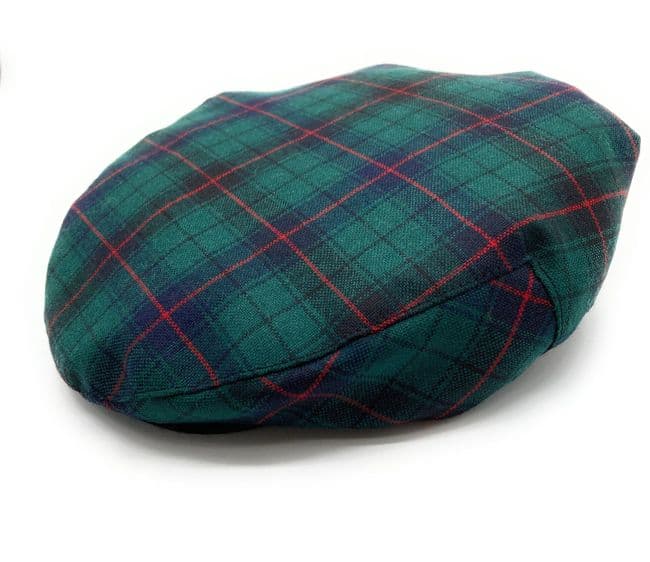 Gents Pure Wool Davidson Tartan Flat Cap