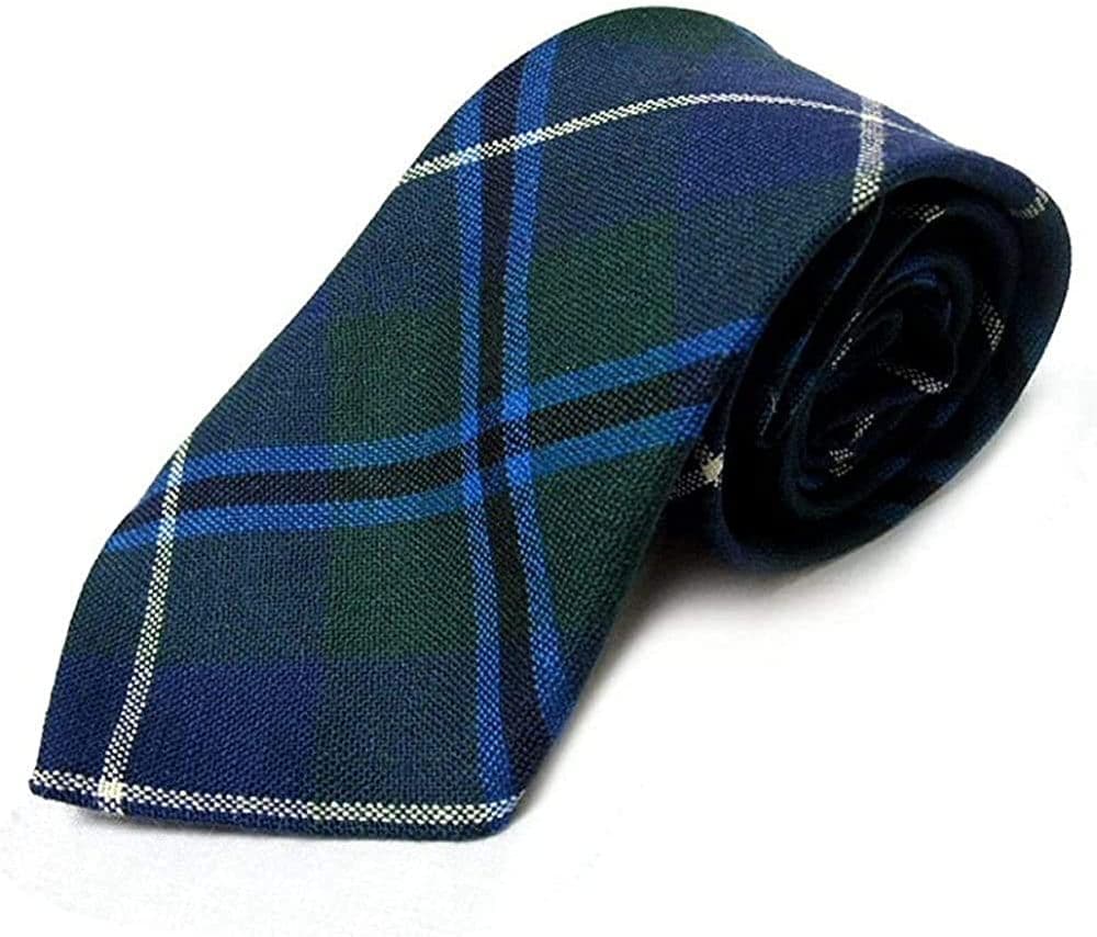 Gents Pure Wool Douglas Modern Tartan Tie Made in Scotland
