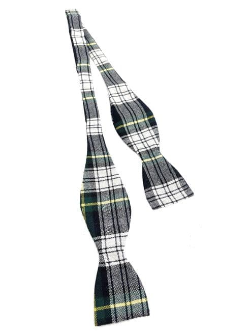 Gents Pure Wool Dress Gordon Tartan Self Tie Bow Tie Made In Scotland