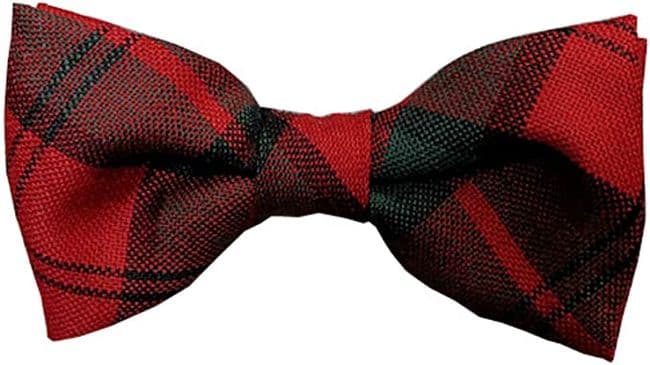Gents Pure Wool Dunbar Modern Tartan Bow Tie Made in Scotland