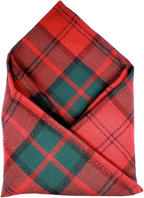 Gents Pure Wool Dunbar Tartan Pocket Square - Made In Scotland
