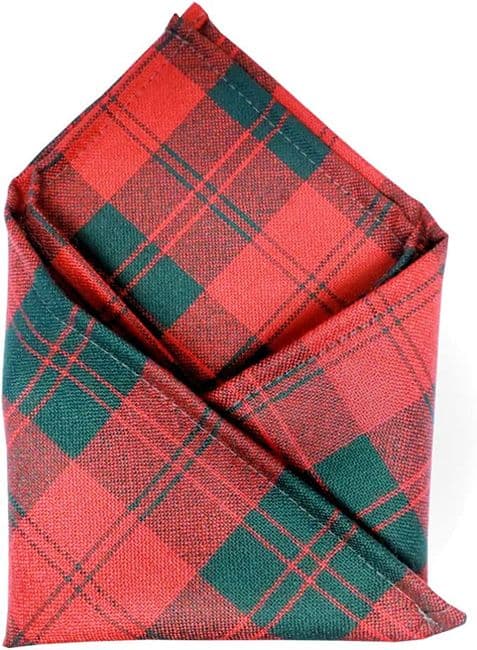 Gents Pure Wool Erskine Tartan Pocket Square - Made In Scotland