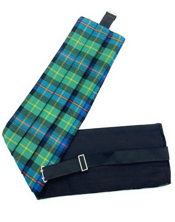 Gents Pure Wool  Farquharson  Ancient Tartan Cummerbund Made In Scotland