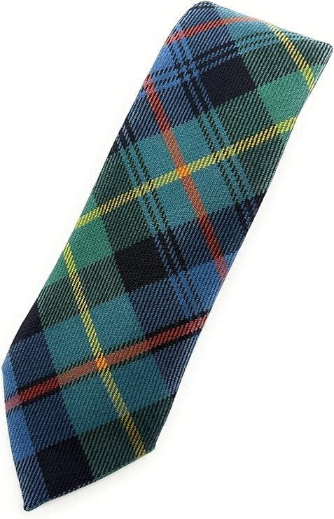 Gents Pure Wool Farquharson Ancient Tartan Tie - Made In Scotland