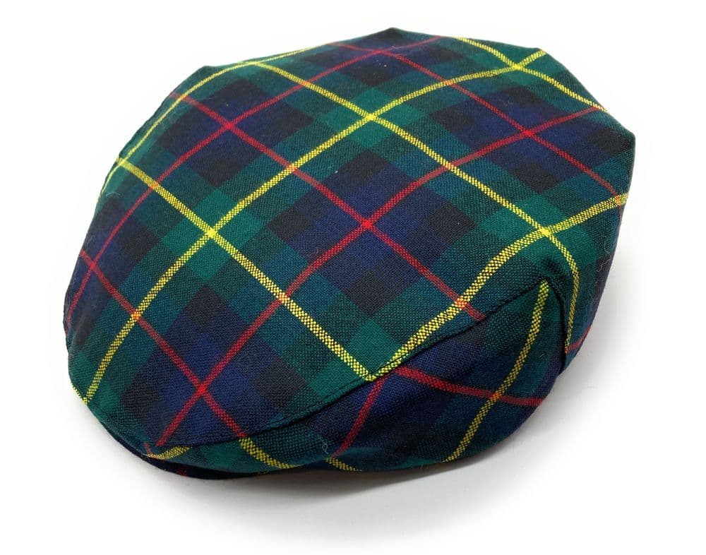 Gents Pure Wool Farquharson Tartan Flat Cap