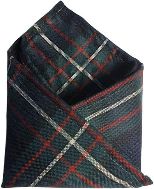 Gents Pure Wool Ferguson Modern Tartan Pocket Square - Made In Scotland