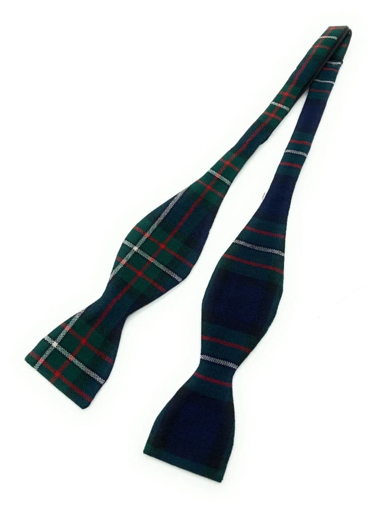 Gents Pure Wool Ferguson Modern Tartan Self Tied Bow Tie Made in Scotland