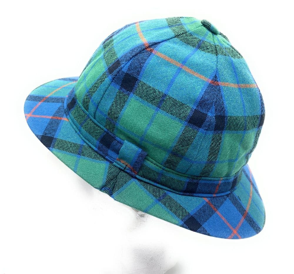 Gents Pure Wool Flower of Scotland Tartan Deerstalker Hat
