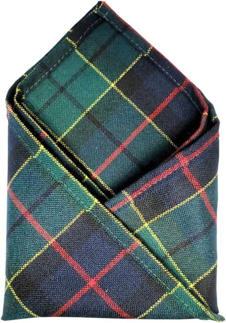 Gents Pure Wool Foresyth Modern Tartan Pocket Square - Made In Scotland