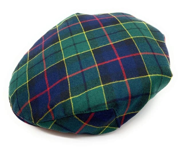 Gents Pure Wool Forsyth Modern Tartan Flat Cap