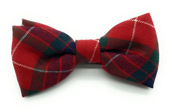 Gents Pure Wool Fraser Dress Tartan Bow Tie By Ingles Buchan of Scotland