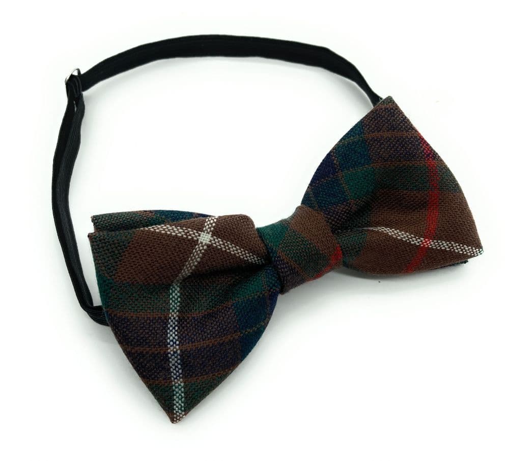 Gents Pure Wool Fraser Hunting Tartan Bow Tie Made in Scotland