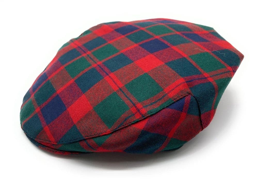 Gents Pure Wool Glasgow Tartan Flat Cap