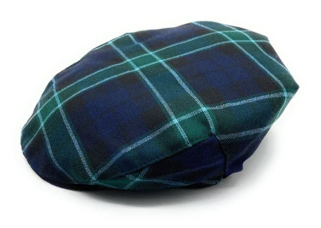 Gents Pure Wool Graham of Menteith Tartan Flat Cap