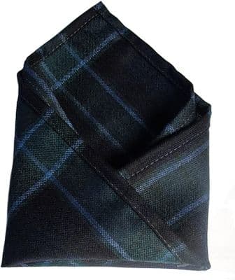 Gents Pure Wool Graham of Menteith  Tartan Pocket Square - Made In Scotland
