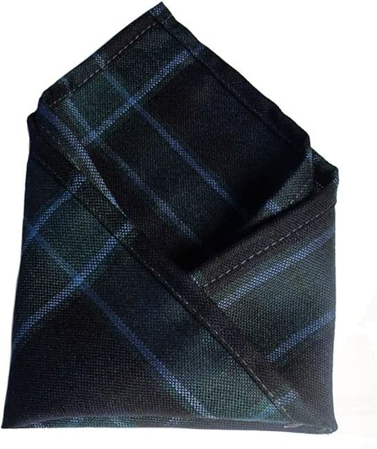 Gents Pure Wool Graham of Menteith Tartan Pocket Square - Made In Scotland