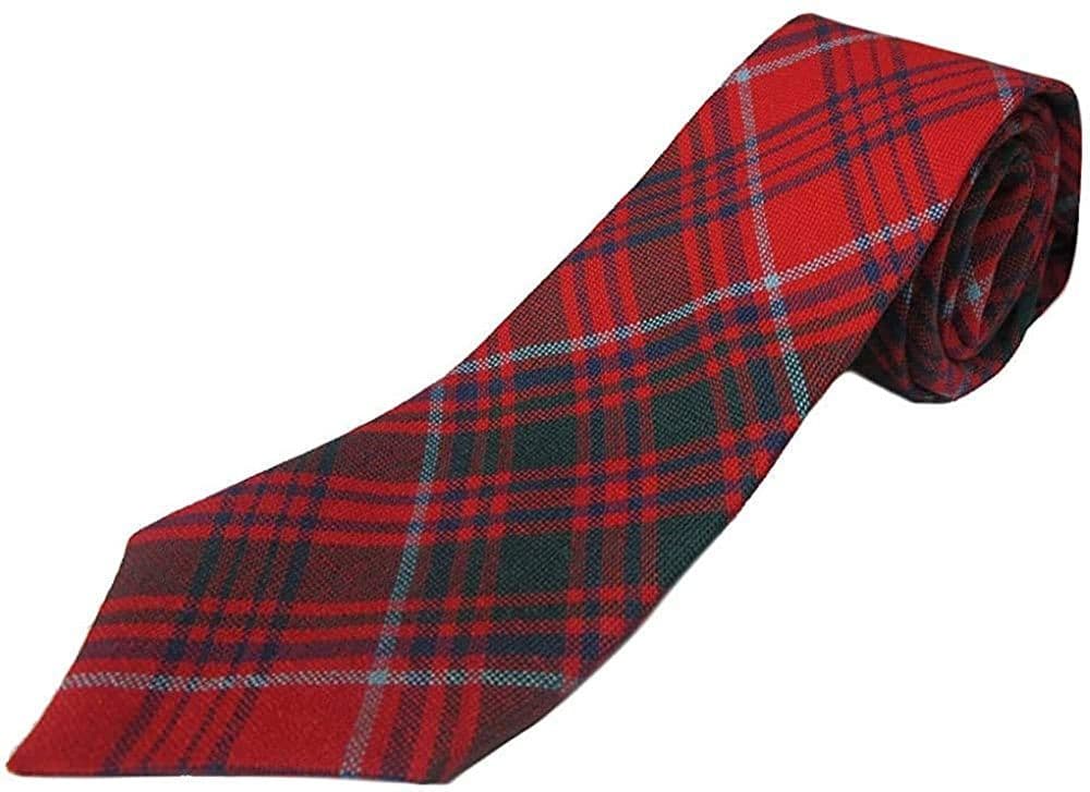 Gents Pure Wool Grant Modern Tartan Tie  Made in Scotland