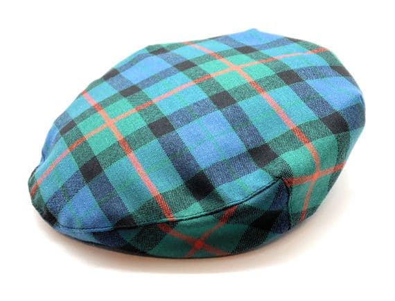 Gents Pure Wool Gunn Ancient Tartan Flat Cap
