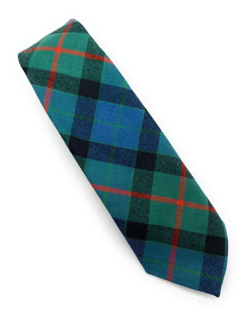 Gents Pure Wool Gunn Ancient Tartan Tie By Ingles Buchan of Scotland