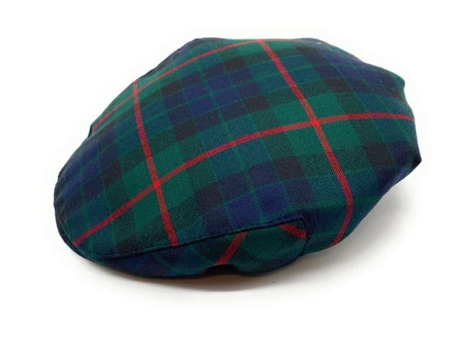Gents Pure Wool Gunn Modern Tartan Flat Cap