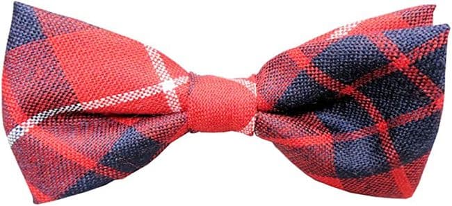 Gents Pure Wool Hamilton Tartan Bow Tie Made in Scotland