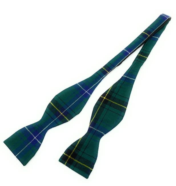 Gents Pure Wool Henderson Modern Tartan Self Tied Bow Tie - Made in Scotland