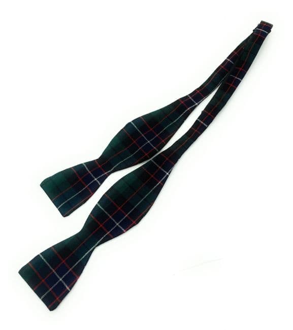 Gents Pure Wool Hunter Modern Tartan Self Tied Bow Tie Made in Scotland