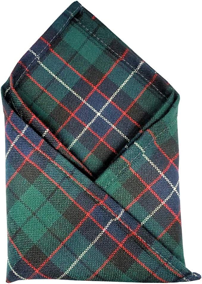 Gents Pure Wool Hunter Tartan Pocket Square - Made In Scotland