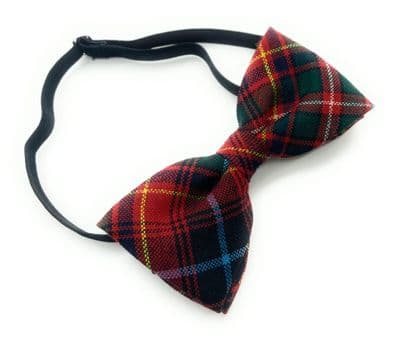 Gents Pure Wool  Innes Modern Tartan Bow Tie Made in Scotland