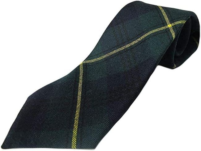 Gents Pure Wool Johnston Tartan Tie Made in Scotland