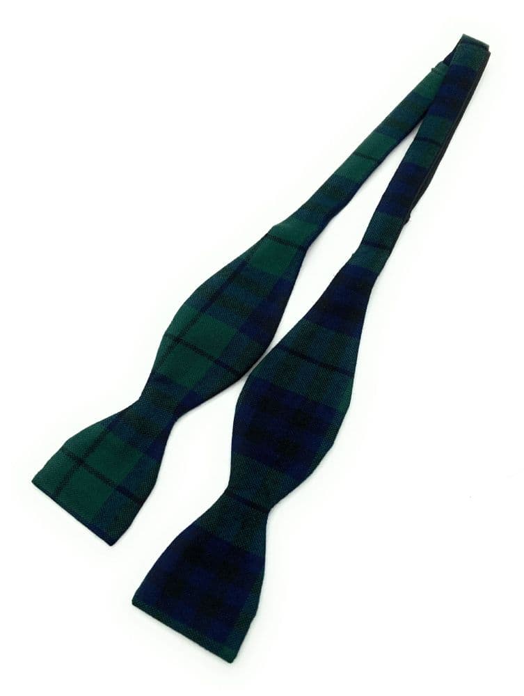 Gents Pure Wool Keith Modern Tartan Self Tied Bow Tie Made in Scotland