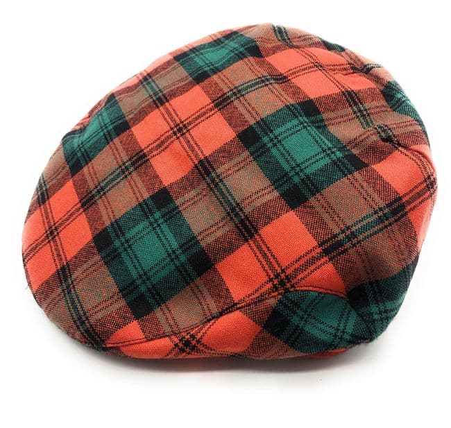 Gents Pure Wool Kerr Ancient Tartan Flat Cap - Made in Scotland
