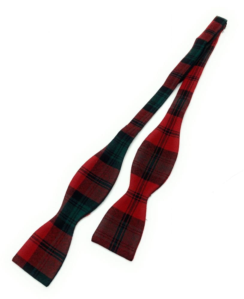 Gents Pure Wool Kerr Modern Tartan Self Tied Bow Tie Made in Scotland