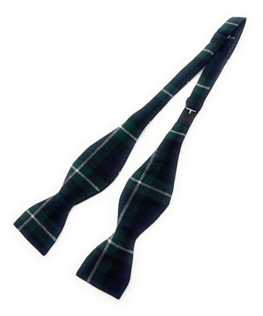 Gents Pure Wool Lamont Modern Tartan Self Tied Bow Tie Made in Scotland