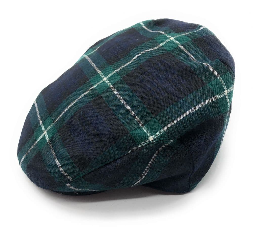 Gents Pure Wool Lamont Tartan Flat Cap - Made in Scotland
