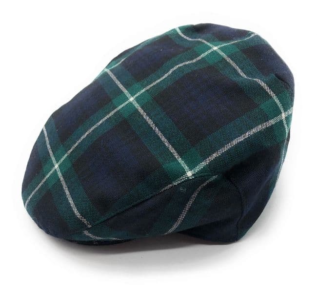 Gents Pure Wool Lamont Tartan Flat Cap - Made in Scotland