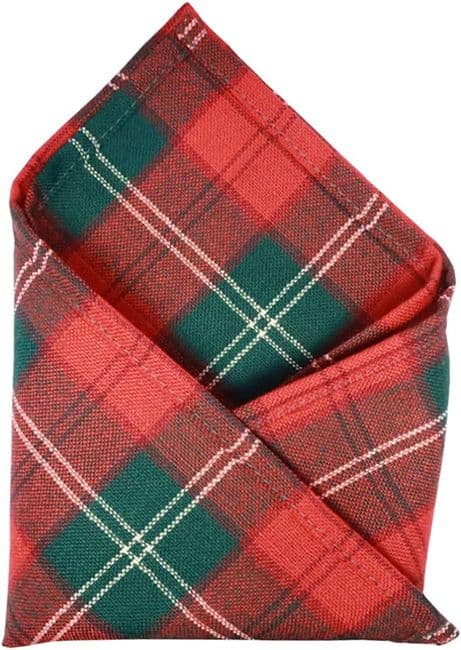 Gents Pure Wool Lennox Tartan Pocket Square - Made In Scotland