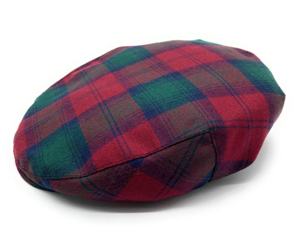 Gents Pure Wool Lindsay Tartan Flat Cap
