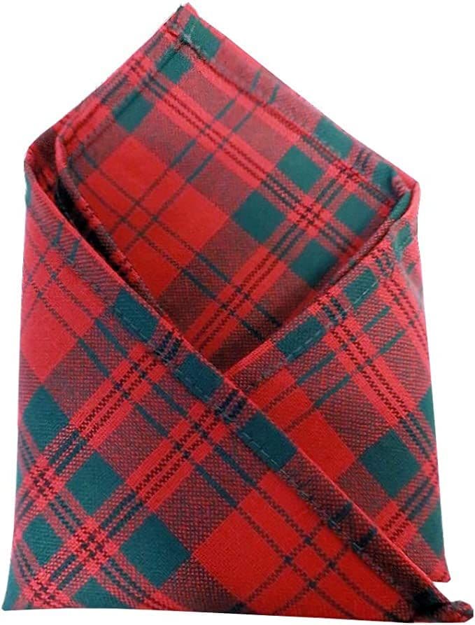 Gents Pure Wool Livingstone Tartan Pocket Square - Made In Scotland