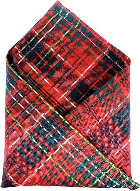 Gents Pure Wool Lumsdsun Tartan Pocket Square - Made In Scotland