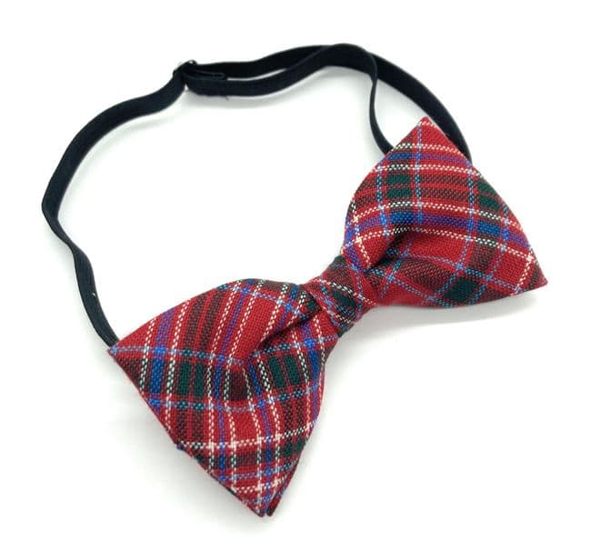 Gents Pure Wool MacAlister Modern Tartan Bow Tie Made in Scotland