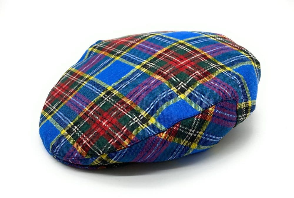 Gents Pure Wool MacBeth Tartan Flat Cap