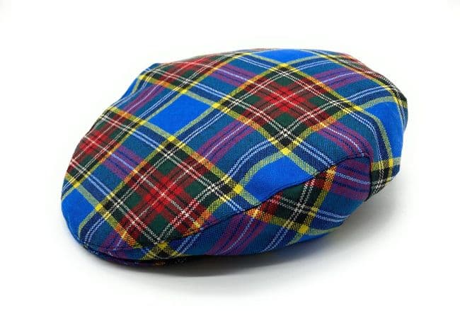 Gents Pure Wool MacBeth Tartan Flat Cap