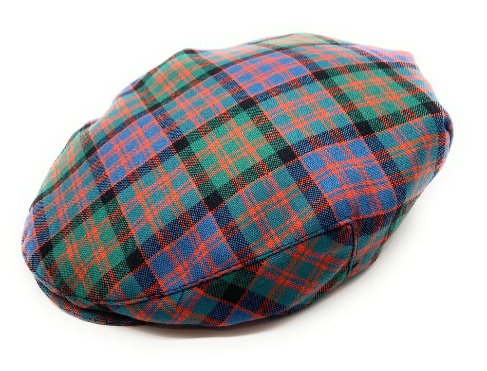 Gents Pure Wool MacDonald Ancient Tartan Flat Cap