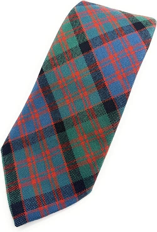 Gents Pure Wool MacDonald Ancient Tartan Tie - Made In Scotland