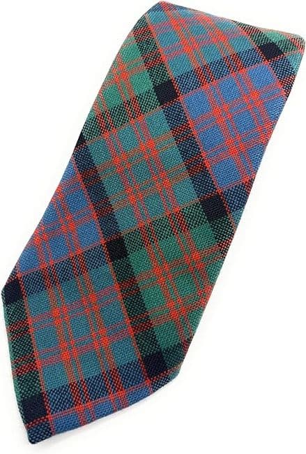 Gents Pure Wool MacDonald Ancient Tartan Tie - Made In Scotland