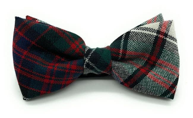 Gents Pure Wool MacDonald Dress Tartan Bow Tie By Ingles Buchan of Scotland